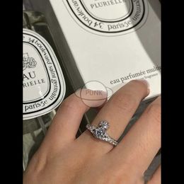 Designer Westwoodsen fully set with zircon Saturn orbit ring sparkling Instagram Queen Star same style Nail