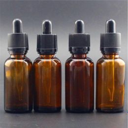 Clear Amber Blue Green 30ml Glass Essential Oil Bottles Empty Dropper Bottle with Childproof Evident Tamper Lids Cxbjj Tlrsc