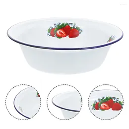 Dinnerware Sets Noodle Enamel Basin Stainless Steel Mixing Bowls Snack Container Household Soup Server