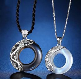 Pendant Necklaces Heaven Officials Blessing Couple Moonlight Necklace For Lovers Friendship Jewellery Valentine039s Day Collier3198749