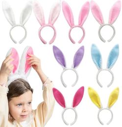 UPS Easter Party Festive Hairbands Adult Kids Cute Rabbit Ear Headband Prop Plush Dress Costume Bunny Ears Hairband Whole5304895