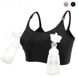 Maternity Bra For Breast Pump Special Nursing Bra Hands Pregnancy Clothes Breastfeeding Pumping Bra Can Wear All Day 240514