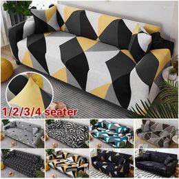 Chair Covers Elastic Sofa For Living Room ArmChair Couch Cover Corner L-shape Slipcover Geometry Furniture Protector 1PC