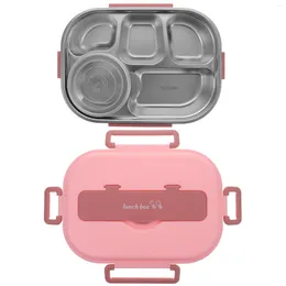 Dinnerware Divider Bento Lunch Box Adult Containers Leakproof Airtight Bowl Stainless Steel Lids