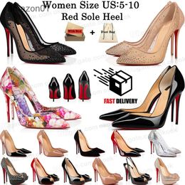 with Box Red Bottoms Sandal Heels Designers Womens High Heel S Pump Platform Peep-toes Sandals Sexy Pointed Toe Sole 8cm 10cm 12cm Sneakers DUW8 45