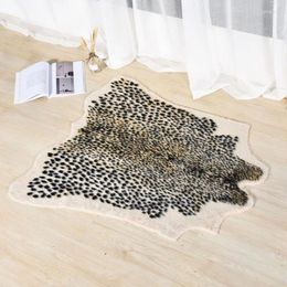 Carpets Soft Leopard Pattern Rug For Living Room Animal Faux Fur Mat Printed Home Carpet Modern Decor 95x110cm