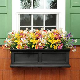 Decorative Flowers 5x Elegant Artificial For Exquisite Touch Indoor Or Outdoor Faux And Plants Brick Red