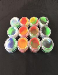 Nonstick Silicone Container Jars Dab Wax 5ml Plastic Box With Silicon Liner Heat Resistant 200pcslot9040596