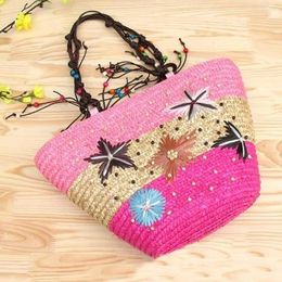 Bag Straw Fashion Women Shoulder Large Capacity Beach Grass Handbag Durable Ladies Tote Ocean Bags