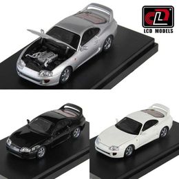 Diecast Model Cars LCD 1 64 Bull Devil A80 Black White Silver Red JDM alloy car model decoration T240513