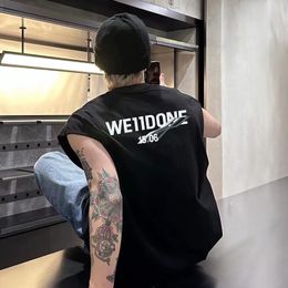 Black White Vest T-shirt Men Women Printing Tees Top T Shirt