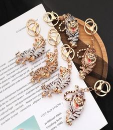 Keychains 2022 Year Of The Tiger Zodiac Pendant Charm Keyring Key Chain YearGift Handmade Craft Hanging3785119