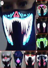 LED Luminous Flashing Face Mask Party Masks Light Up Dance Halloween Cosplay3366502