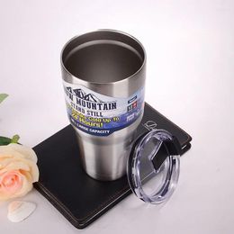 Mugs 900ML Beer Mug With Sealing Lid Vacuum Insulated Stainless Steel Dual-Purpose Heat Preservation And Cold Cup