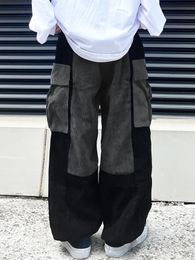 Classic Design Multi Flap Pockets Cargo Pants Mens Casual Techwear Drawstring Cargo Pants Hiphop Baggy Pants For Autumn Summer 240513