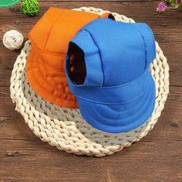 Dog Apparel Visor Hats Sun Protection Cap Outdoor Sports With Ear Holes Puppy Chihuahua Hat Costume
