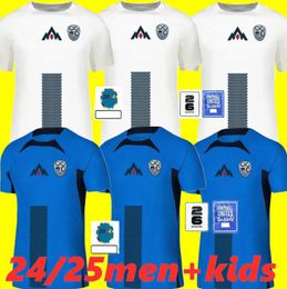 New Slovenia soccer Jersey 2024 2025 SESKO Home White Away Blue Jan Oblak 24 25 Benjamin Football shirts adult kdis kit