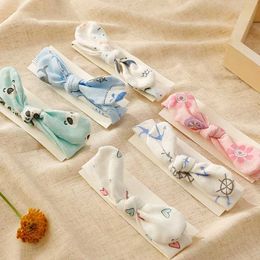 Hair Accessories 3Pcs Cute Bunny Ears Baby Headband Turban Soft Cotton Bows Hair Bands for Newborn Girls Infant Headdress Kids Hair Accessories