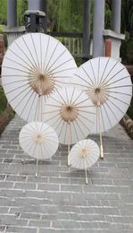 Bridal Wedding Paper Umbrellas Parasols Handmade Plain Chinese Mini Craft Umbrella For Hanging Ornaments Diameter20304060cm HH7401939