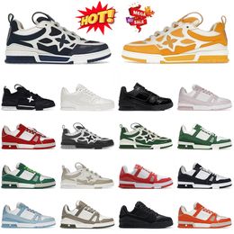 2024 New Fashion Skate V Designer Casual Shoes Low OG Original Calfskin Leather Womens Mens Trainers Luxury Platform Overlays Virgil Green Outdoor Sports Sneakers