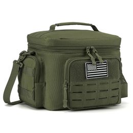 Tactical Lunch Box for Men Outdoor Heavy Duty Bag Work Leakproof Insulated Durable Thermal Cooler Meal Camping Picnic 240508
