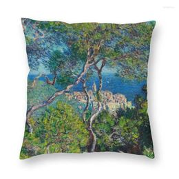 Pillow Fashion Bordighera Throw Case Home Decorative Custom Claude Monet Painting Art Cover 40x40 Pillowcover For Sofa