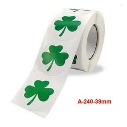 Window Stickers ZL Irish Sticker Party For St. Patrick Hanging Strings Of Shamrock Activity Decoration Self-adhesive Label