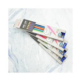Pencils Wholesale Creative Hb Pencil With Eraser Student Pens High Quality Colour Brilliant School And Office Stationery 96 Pcs 24030 Dh71V