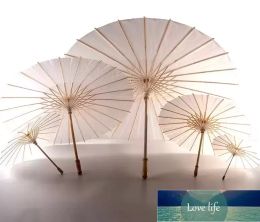 Fashion Bridal Wedding Parasols White Paper Umbrellas Beauty Items Chinese Mini Craft Umbrella Diameter