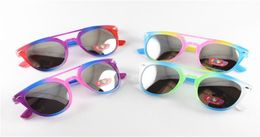 Children Fashion Mirror Sunglasses Kids Colour Match Frame Sung Gases UV400 Protection 4 Colours 24PCS Mix Colorslot1668878