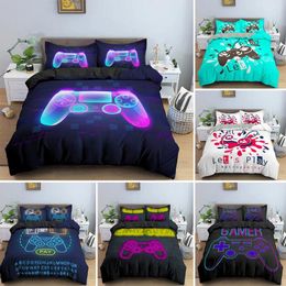 Bedding Sets Gamepad Set Modern Gamer Duvet Cover With Pillowcase Kids Boys Girls Cartoon 3d Printed Bed Linen For Bedroom Decor