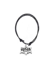 GX031 Fashion Accessories Bracelet Joint Antique Silver Plated Letter Hockey Mom Charm Adjustable Wax Cord Bracelet For Pers8168636