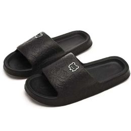 Slippers Bear Men Flip Flops Cartoon Cloud Shoes For Woman Indoor Outdoor Wear Soft Thick Beach Slides Sandals H240514