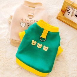 Dog Apparel Autumn Pet Hoodies Fashion Clothes Warm Puppy Sweatshirt Cute Soft Cat Bear Print Pullover Chihuahua