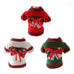 Dog Apparel Small Dogs Sweater Christmas Pullover Cat Costume Dress Up Clothes Kitten Poshoots Prop Festival Holiday Suit