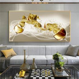 Abstract Art Paintings Wine Glass And Boat Wall Art Pictures For Living Room Vintage Modern Artworks Home Decoration