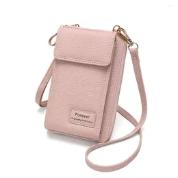 Bag Women Purses PU Leather Shoulder Strap Phone Card Holders Wallet Pockets For Girls Daily Versatile Handbag