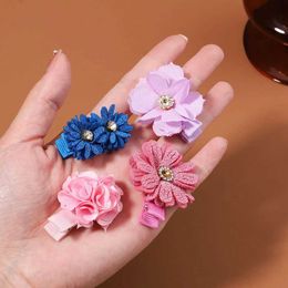 Hair Accessories 3Pcs/Set Artificial Flower Camellia Rose Hair Clips for Kids Girls Boutique Hairpins Barrettes Handmade Baby Hair Accessories