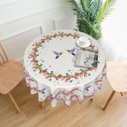 Table Cloth Selling Hummingbird Plum Blossom Tablecloth Picnic Dustproof Decorative Home Flower Butterfly Round