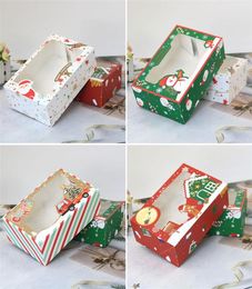 Christmas Gift Box Santa Papercard Kraft Present Party Favour Baking cake box muffin paper packingT2I527838733114