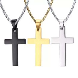 Steel Mens Stainless Cross Delicate Stock Pendant Necklaces Men S Engraved Letter With Single Heart Religion Faith Crucifix Charm Titanium Chain For Gift ingle