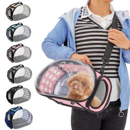 Cat Carriers Carrier Bags Foldable Breathable Small Dog Travel Space Cage Pet Transport Bag Supplies