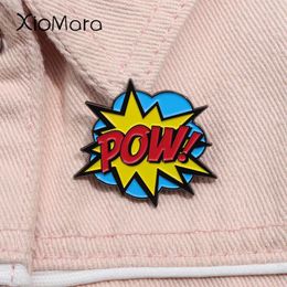 Brooches Blast Pow Boom Enamel Pin Creative Anime Funny Metal Brooch Lapel Backpack Badge Jewellery Gift Accessories