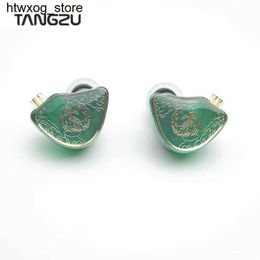 Headphones Earphones Tangzu WAN ER SG Jade Green 3.5mm Plug Microphone IEM 10mm Dynamic Driver Music HIFI Earphone With 0.78mm 2Pin Swappable Cable S24514 S24514