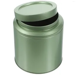 Storage Bottles Tinplate Tea Food Containers Lids Canisters Leaf Small Kitchen Green Bag Organiser Airtight Jars Loose