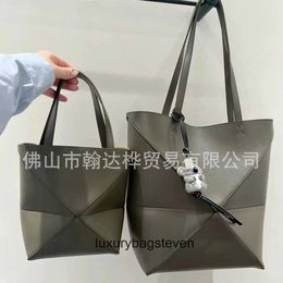 Loeiwe High end Designer Puzle bags for womens Cowhide Fold Geometric Foldable Handheld Shoulder Tote Bag Bag Original 1:1 with real logo and box