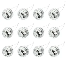 Decorative Figurines 12 Pcs Disco Reflective Ball Hangings Xmas Mirror Christmas Ornament Glass Sphere Party Wedding Decorations Showcase