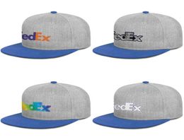 FedEx Federal Express Corporation logo blue mens and womens snap backflat brimcap baseball styles fitted Customise running hats g8937702