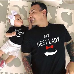 Family Matching Outfits My Best LadiesMen Family Matching Clothing Dad and Children Tshirt Baby Tight Clothing Family Appearance Father and Daughter Clothing Fath