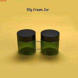 100pcs/lot Wholesale 30g Plastic Cream Jar Green Hand Bottle Women Cosmetic Container 1OZ Refillable Body Vialhood qty Wsfxd Kqnsf